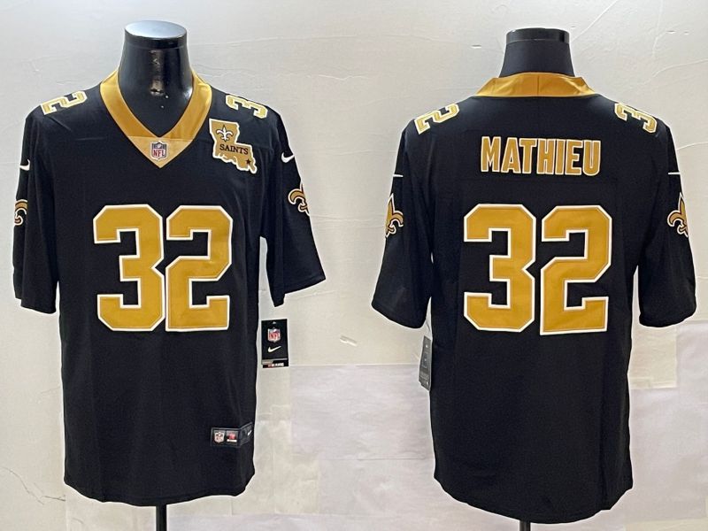 Men New Orleans Saints #32 Mathieu Black Second generation 2024 Nike Limited NFL Jersey style 2->new orleans saints->NFL Jersey